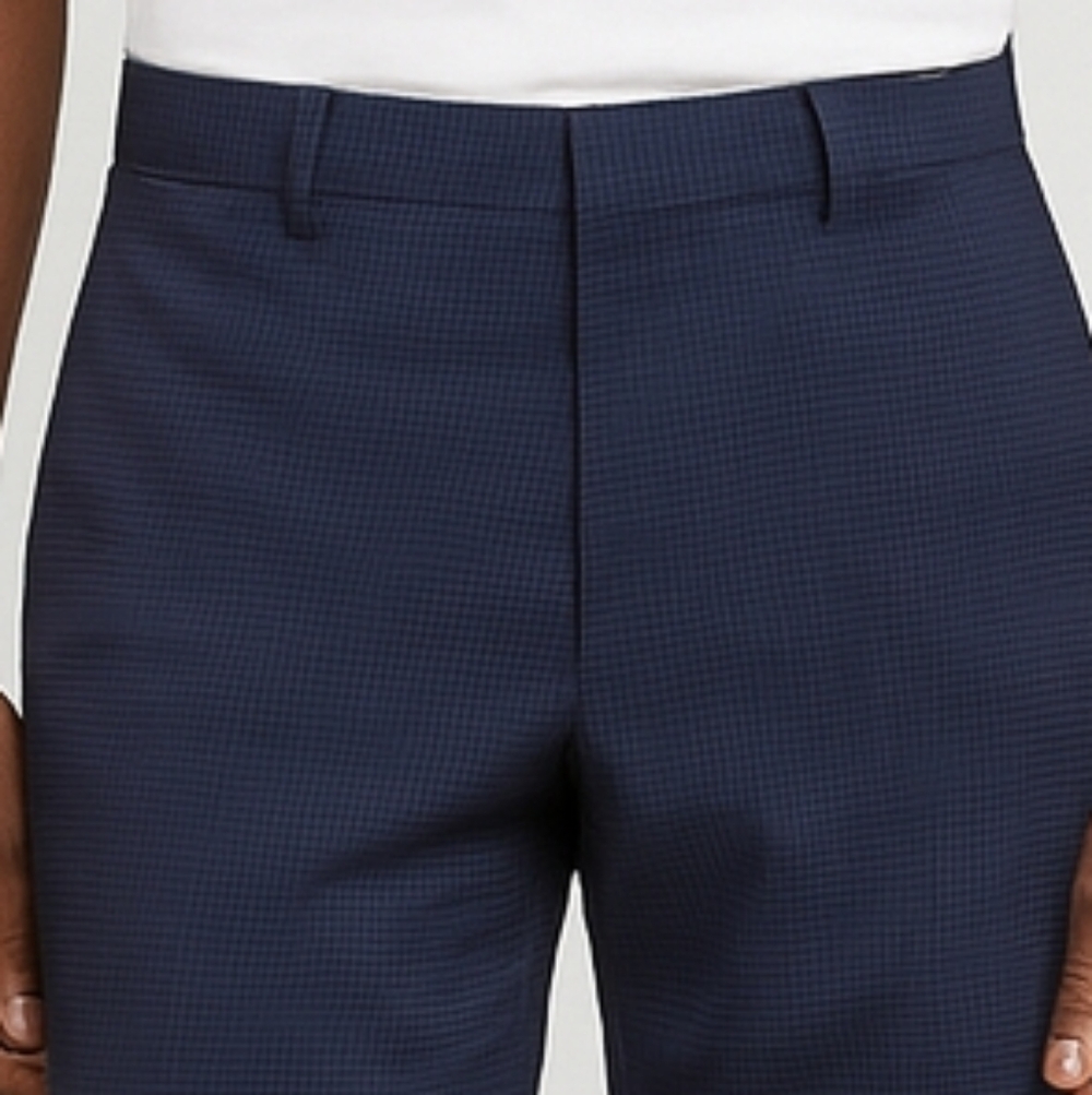 Theory Mini Check Dress Pants Navy Black 32/34 - Picture 2 of 11